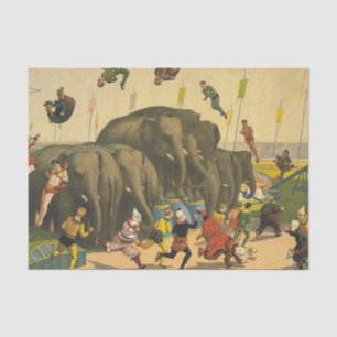 T-SHIRT Elefant-Akrobaten Seidenpapier