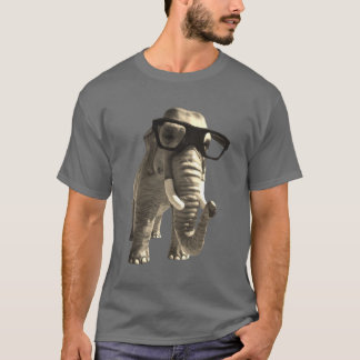 T - Shirt-Elefant mit Gläsern T-Shirt