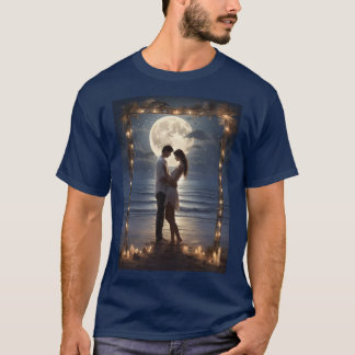 T-shirt Élégance au Clair de Lune : Cadre Lumineux Épousto