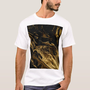 T-shirt Elégance dorée : La Magie splendide de Marbling