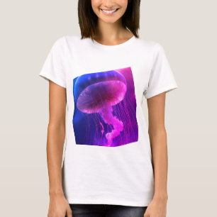 T-shirt Elégance flottante, méduse sur papier noir pâle t