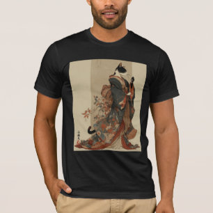 T-shirt "Élégance gracieuse" Chat japonais en kimono Art