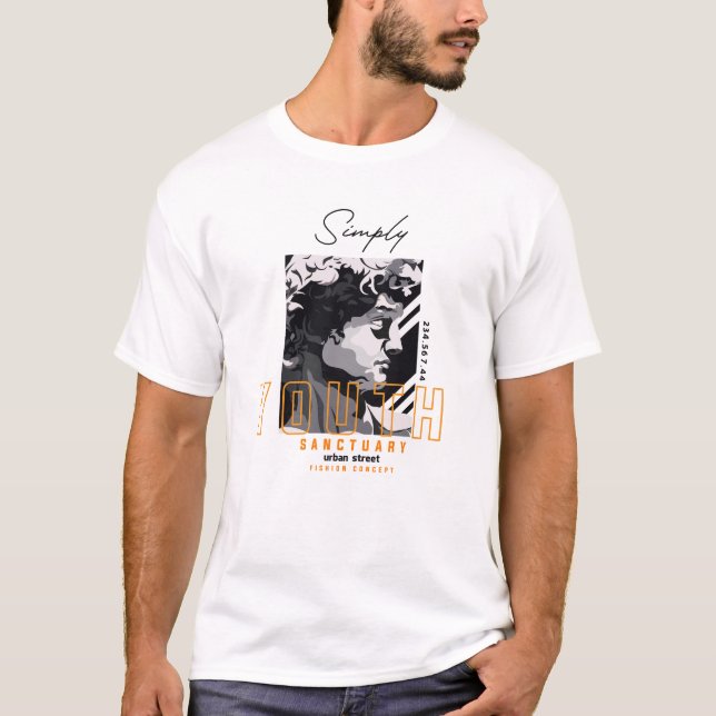 T-shirt Élégance intemporelle : Sculpture grecque antique (Devant)