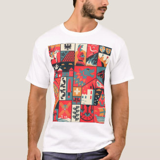 T-shirt Élégance médiévale : Conception Motif transparente