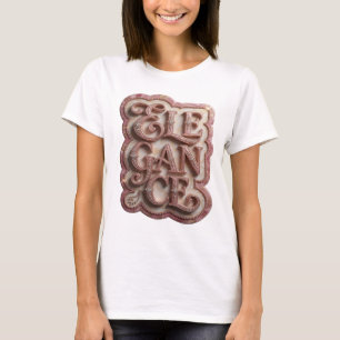T-shirt ÉLÉGANCE Rose Clair DESIGN Graphique