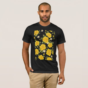 T-shirt Elégance Rose d'or sur le noir