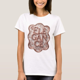 T-shirt Élégance Rose Élégante Art Vestimentaire