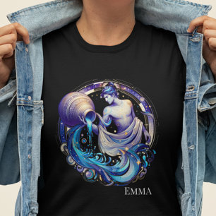 T-shirt Elégant aquarelle Aquarius Zodiac personnalisé