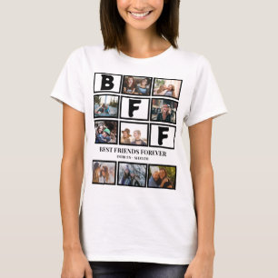 T-shirt Élégant BFF Meilleurs amis Forever 9 Collage photo