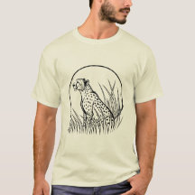 Elegant Cheetah in Tall Grass- Wildlife Art