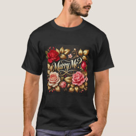 T-shirt Elégant chemise Floral Marry Me Mens