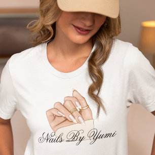 T-shirt Élégant Chic Beauté Salon Artiste Manicuriste