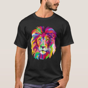 T-shirt Elégant Cool Lion Head T Shirt Design avec brillan