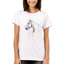 Elégant croquis de portrait de cheval