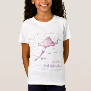 T-Shirt Elégant Cute Rose Flying Kite Sky Nuds Anniversair