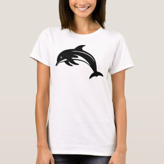 T-shirt Elégant dauphin Silhouette Inspiré Océan