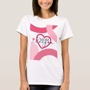 T-shirt Elegant design texte Maman I Love You With Heart