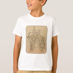 T-shirt Élégant Dressage Cheval Design en Brown/Tan