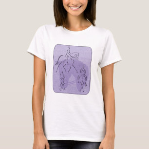 T-shirt Élégant Dressage Cheval Design en violet