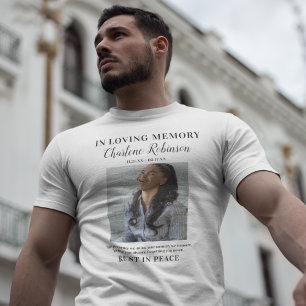 T-shirt Élégant En Mémoire Amoureuse   Photo Mémorial T-Sh