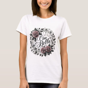 T-shirt Élégant Floral Ciao Bella