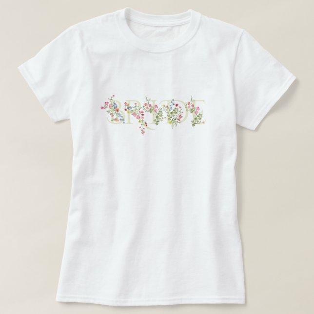 T-shirt élégant floral mariage printemps MARIÉE Cadeau de  (Design devant)