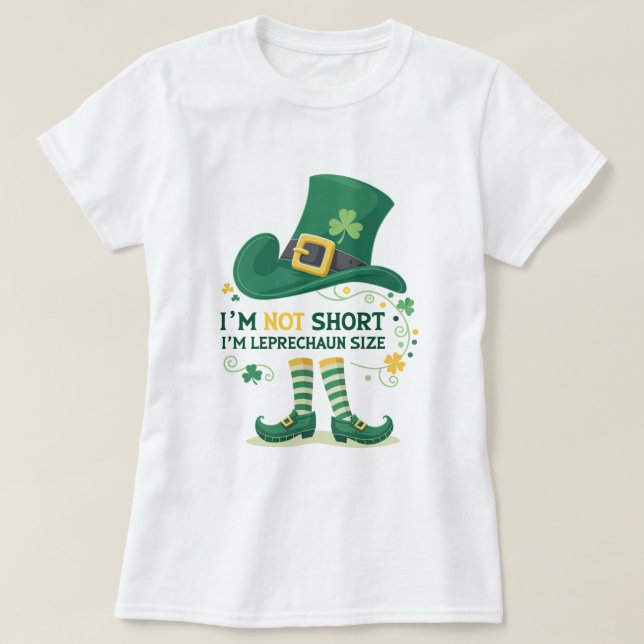 T-shirt Élégant Je suis leprechaun taille St Patrick's Day (Design devant)