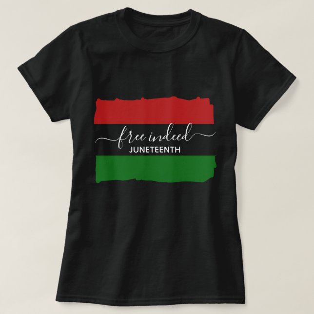 T-shirt Élégant JUNETE JUNEENTH PANAfricain LIBRE (Design devant)