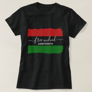 T-shirt Élégant JUNETEENTH Panafricain GRATUIT EN VÉRITÉ