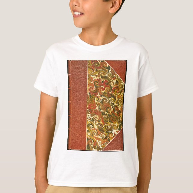 T-shirt Élégant livre d'antiquités, Motif de swirl orné (Devant)