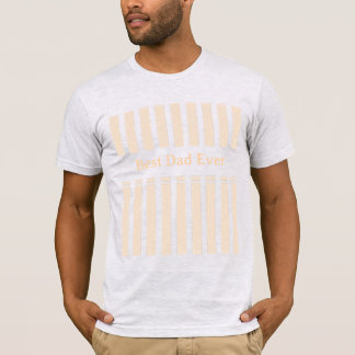 T-shirt Élégant 'Meilleur Papa' Personnalisé à Rayures
