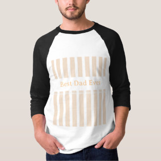 T-shirt Élégant 'Meilleur Papa' Personnalisé à Rayures