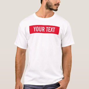 T-shirt Élégant Modèle Personnalisé Mens Moderne Rouge Bla