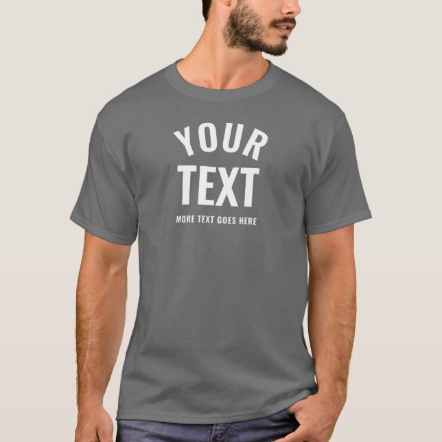 T-shirt Élégant moderne gris foncé Meilleur Modèle Mens (Devant)