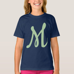 T-shirt Élégant Moderne Monogramme de Nom Propre