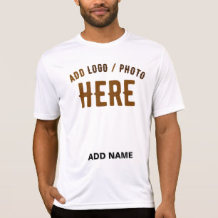T-SHIRT ÉLÉGANT MODERNE PERSONNALISABLE BLANC MARQUE VÉRIF