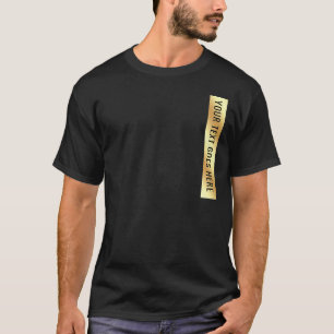 T-shirt Élégant Moderne Votre Texte Personnalisé Mens Noir