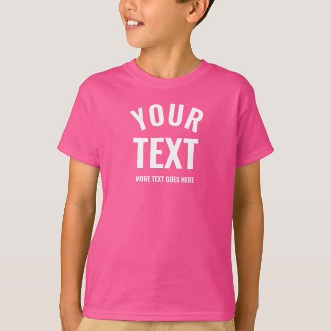 T-shirt Élégant moderne Wow rose Modèle enfants garçons me (Devant)