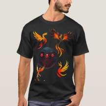 Élégant Monogramme d'encre Phoenix et mystérieux