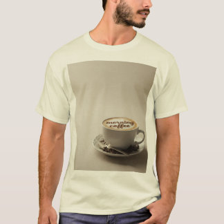 T-shirt (Élégant) : Mug « Café du matin » Latte Art – Des