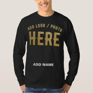 T-SHIRT ÉLÉGANT NOIR PERSONNALISABLE MODERNE MARQUE VÉRIFI