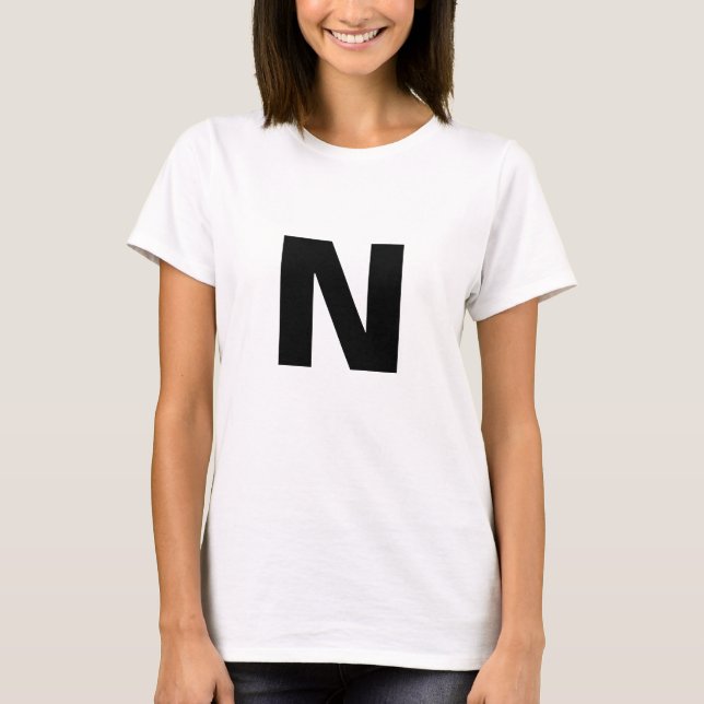 T-shirt Elegant Personalized Monogram - Stylish Gift Tee (Devant)
