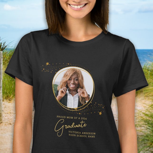 T-shirt Élégant personnalisé Diplôme d'or photo (Créateur téléchargé)