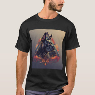 T-shirt Élégant portrait de chien noir