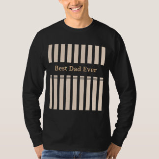 T-shirt Élégant rayé Meilleur Papa Personnalisé