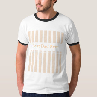 T-shirt Élégant rayé Meilleur Papa Personnalisé