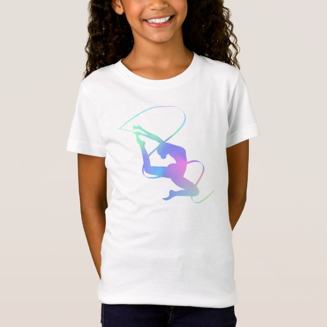 T-Shirt Elégant Ruban rythmique Gymnastique Motif Artistiq (Devant)