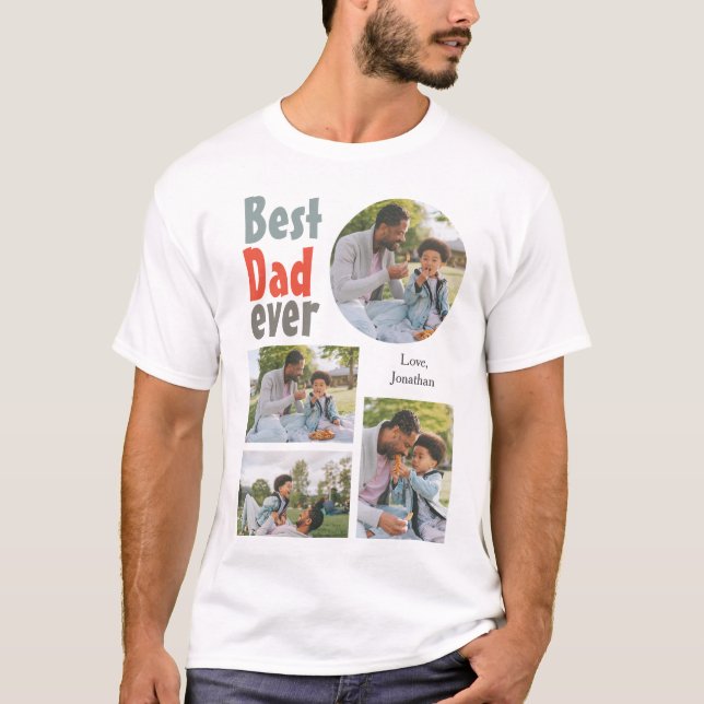 T-shirt Élégant Simple Meilleur Papa Jamais Fête des pères (Devant)