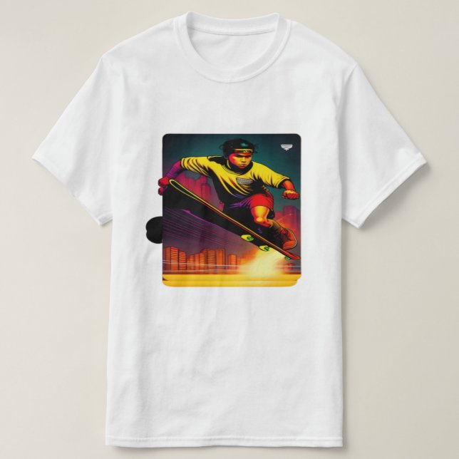 T-Shirt élégant Skateboarder Lover | Rue unique (Design devant)