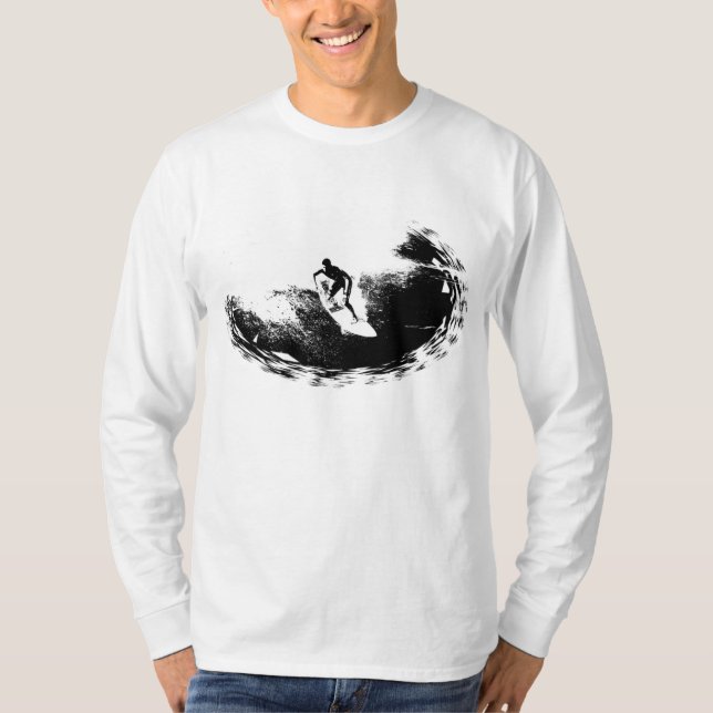 T-shirt Elégant Surfer moderne tendance Modèle Pop Art (Devant)